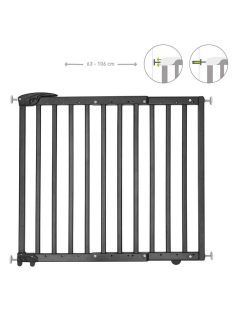 Badabulle ajtórács Deco Pop fa 63-106 cm fekete B025227