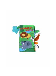   Kikkaboo készségfejlesztõ textil könyv és rágóka jungly tails