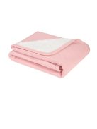 Kikkaboo takaró prémium pamut/sherpa kétoldalas 75x100cm Dream Big melange pink