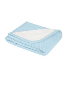   Kikkaboo takaró prémium pamut/sherpa kétoldalas 75x100cm Dream Big melange kék