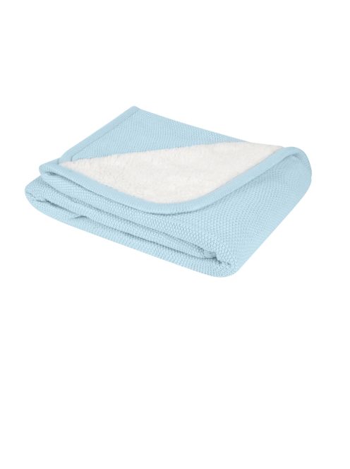 Kikkaboo takaró prémium pamut/sherpa kétoldalas 75x100cm Dream Big melange kék