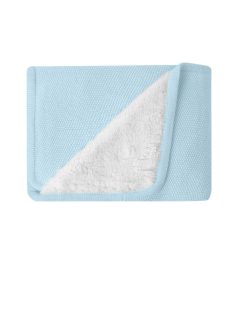   Kikkaboo takaró prémium pamut/sherpa kétoldalas 75x100cm Dream Big melange kék