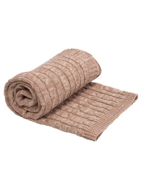 Kikkaboo takaró kötött csavart mintás 70x100cm melange bézs