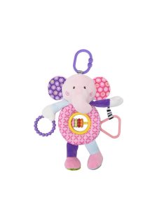 Lorelli Toys plüss csörgőjáték - Pink elefánt