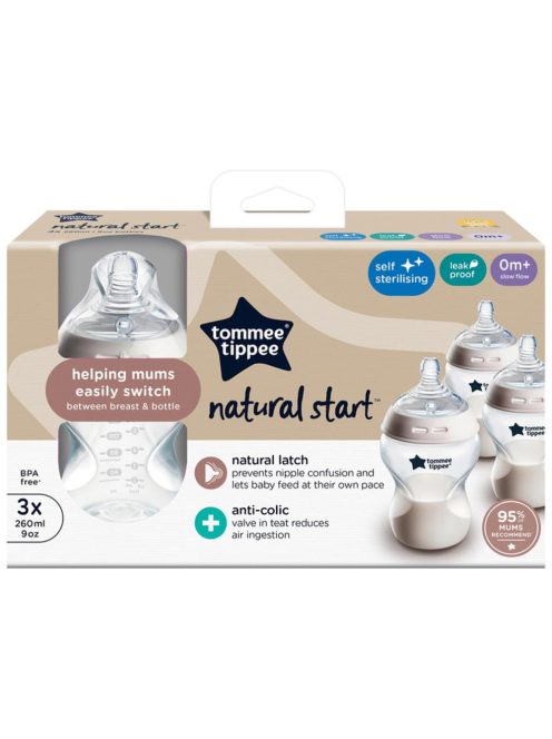 Tommee Tippee cumisüveg Natural Start 3x260 ml