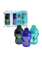 Tommee Tippee cumisüveg - CTN Midnight Jungle 3 db 260 ml kék