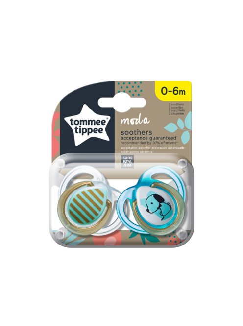 Tommee Tippee játszócumi Moda 2db 0-6hó fiú