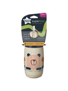   Tommee Tippee itatópohár - Superstar Insulated Straw Cup szívószálas hõtartó 266ml 12hó drapp