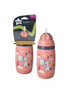 Tommee Tippee itatópohár - Superstar Insulated Straw Cup szívószálas hõtartó 266ml 12hó rózsaszín