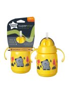 Tommee Tippee itatópohár - Superstar Training Straw Cup szívószálas 300ml 6hó sárga