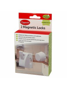   Clippasafe Mágneses fiók-, és szekrényzár 2db  1 kulcs fehér 71/4