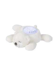   Nattou éjjeli fény projektor zenélõ plüss jegesmedve fehér