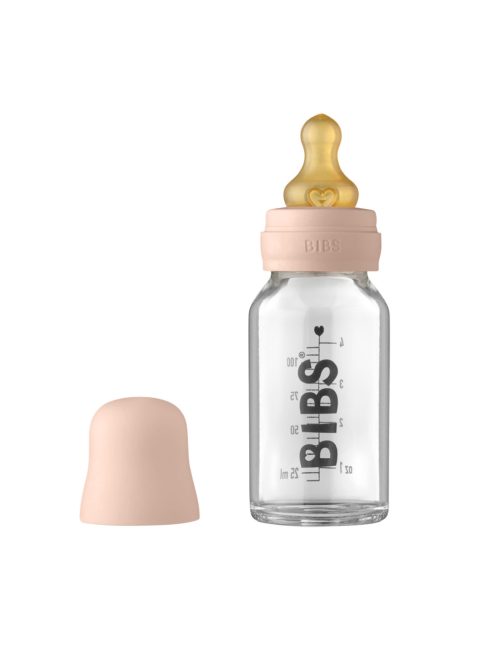 BIBS cumisüvegszett üveg 110ml púderrózsaszín