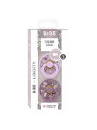 BIBS játszócumi - X Liberty Colour natúr kaucsuk 0-6 hó kamilla viola 2 db