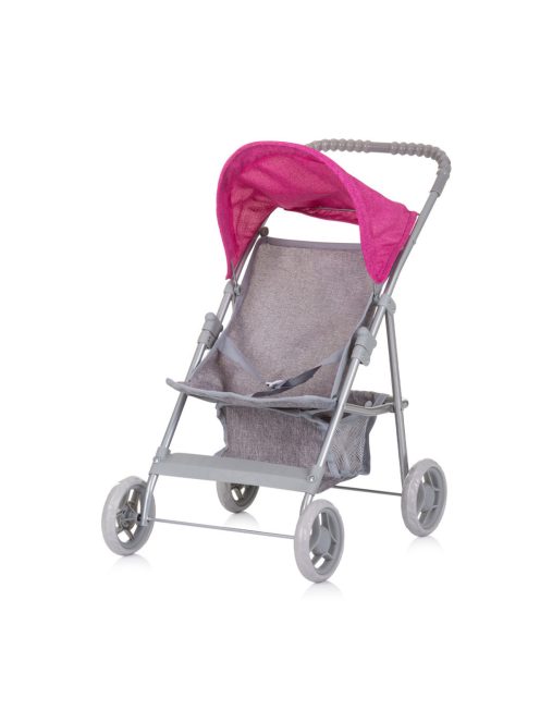 Chipolino Alice játék babakocsi - Grey/Pink linen