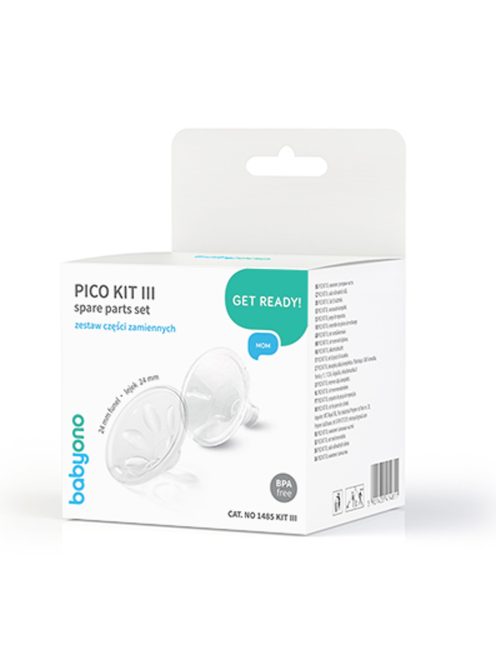 BabyOno mellszívó alkatrész - 24mm tölcsér és szilikon betét Pico 1485 KIT III.