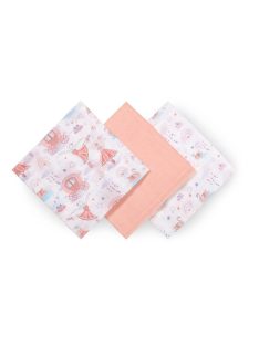   BabyOno textilpelenka színes 3db rózsaszín balerinamintás 348/11