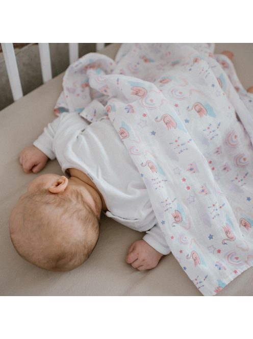BabyOno textilpelenka színes 3db rózsaszín balerinamintás 348/11