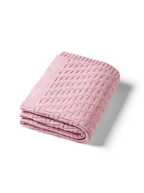BabyOno babatakaró organikus pamut kötött 75x100cm rózsaszín 1647/01