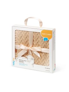   BabyOno babatakaró merino gyapjú kötött 75x100cm sötét bézs 1648/02