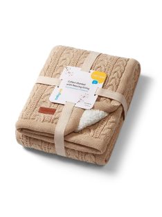   BabyOno babatakaró pamut/sherpa kötött 75x100cm bézs 1657