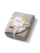 BabyOno babatakaró pamut/sherpa kötött 75x100cm szürke 1658