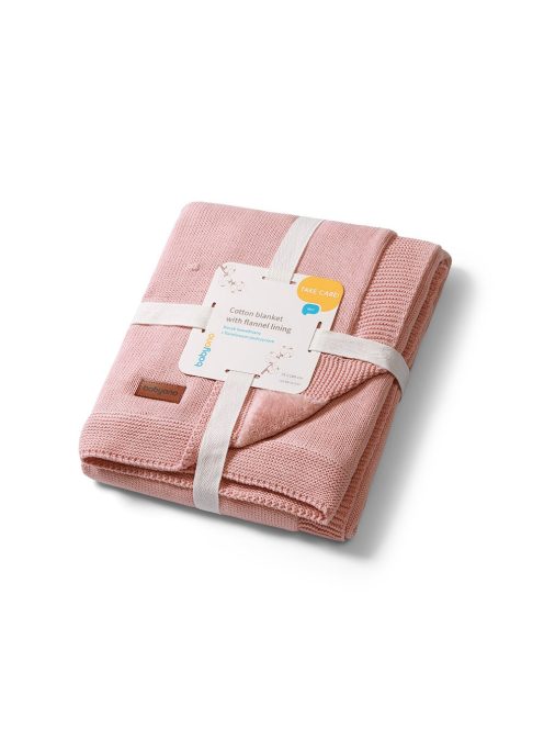 BabyOno babatakaró pamut/plüss kötött 75x100cm rózsaszín 1671/01