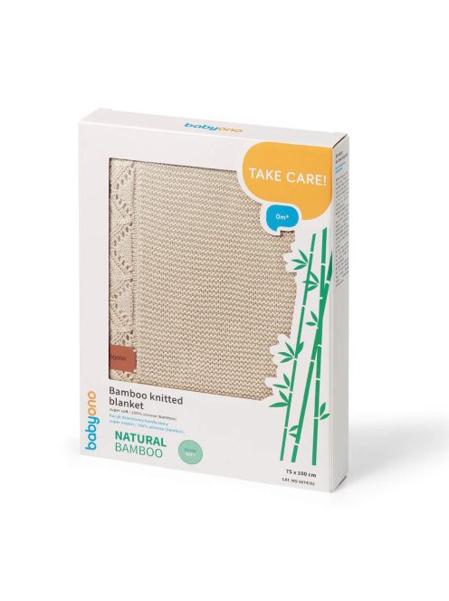 BabyOno babatakaró bambusz kötött 75x100cm bézs 1674/02