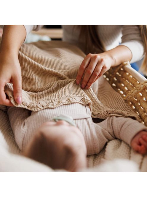 BabyOno babatakaró bambusz kötött 75x100cm bézs 1674/02