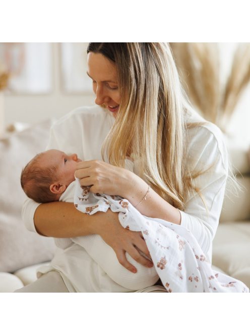 BabyOno textilpelenka színes 3db bambusz barna 397/15