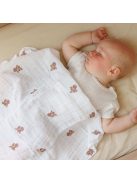 BabyOno textilpelenka színes 3db púderrózsaszín rózsamintás 348/13