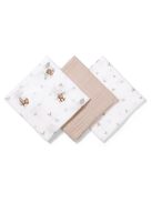 BabyOno textilpelenka színes 3db bézs macimintás 348/14