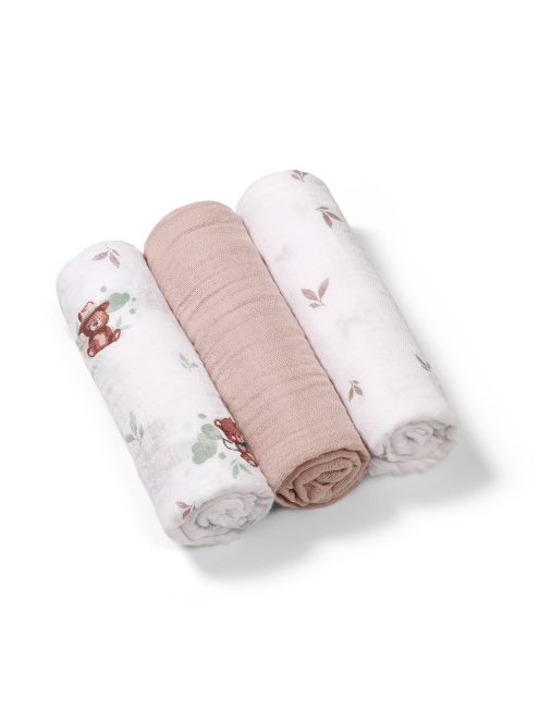 BabyOno textilpelenka színes 3db bézs macimintás 348/14
