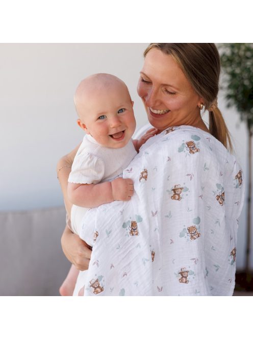 BabyOno textilpelenka színes 3db bézs macimintás 348/14