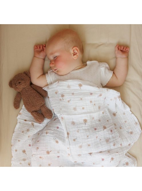 BabyOno textilpelenka színes 3db taupe macimintás 348/15