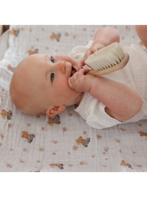 BabyOno textilpelenka színes 3db taupe macimintás 348/15