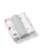 BabyOno textilpelenka színes 3db acélszürke sünimintás 348/16
