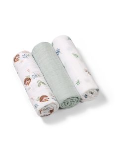   BabyOno textilpelenka színes 3db acélszürke sünimintás 348/16