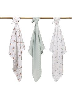   BabyOno textilpelenka színes 3db acélszürke sünimintás 348/16