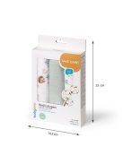 BabyOno textilpelenka színes 3db acélszürke sünimintás 348/16