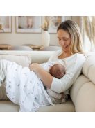 BabyOno textilpelenka színes 3db púderrózsaszín levélmintás 348/17