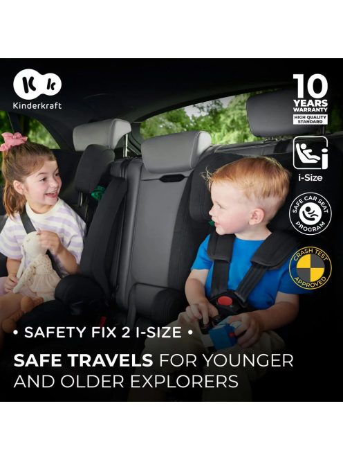 Kinderkraft gyerekülés Safety Fix 2 i-Size Isofix 76-150cm szürke