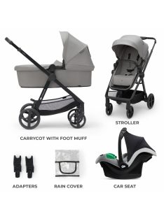   Kinderkraft babakocsi többfunkciós NEWLY 3in1 MINK PRO szürke