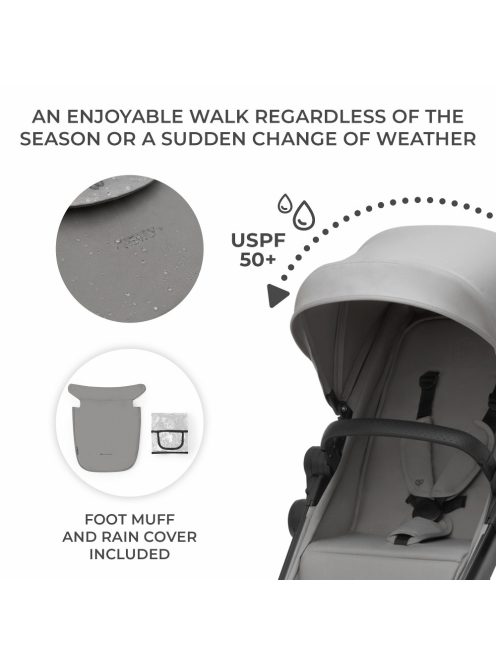 Kinderkraft babakocsi többfunkciós NEWLY 3in1 MINK PRO szürke