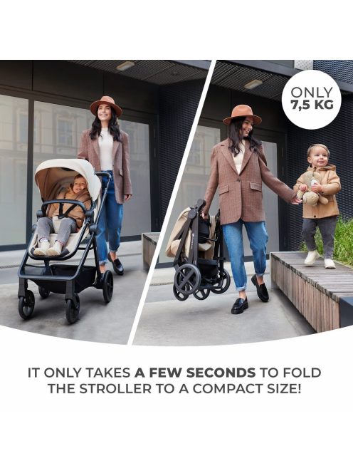 Kinderkraft babakocsi többfunkciós NEWLY 3in1 MINK PRO  szürke