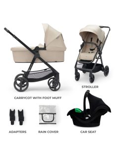   Kinderkraft babakocsi többfunkciós NEWLY 3in1 MINK PRO  bézs