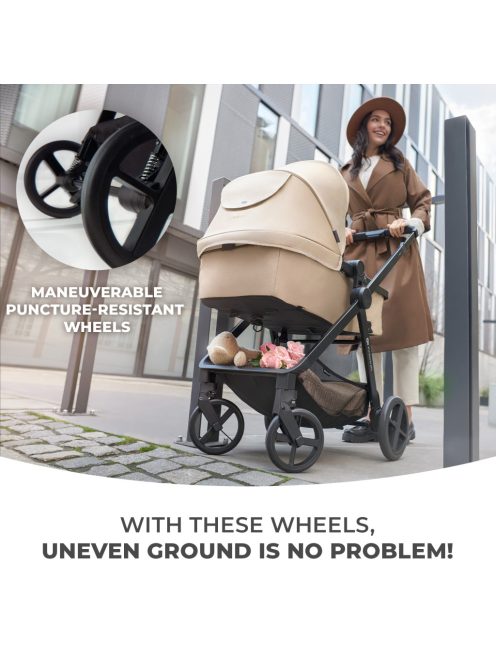 Kinderkraft babakocsi többfunkciós NEWLY 3in1 MINK PRO  bézs