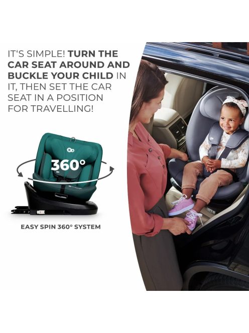 Kinderkraft gyerekülés I-Grow i-Size Isofix 40-150cm zöld-kék