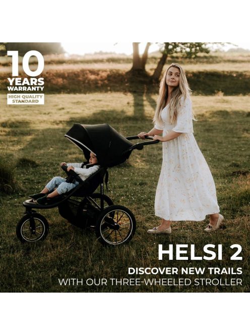 Kinderkraft babakocsi minden terepre Helsi 2 fekete