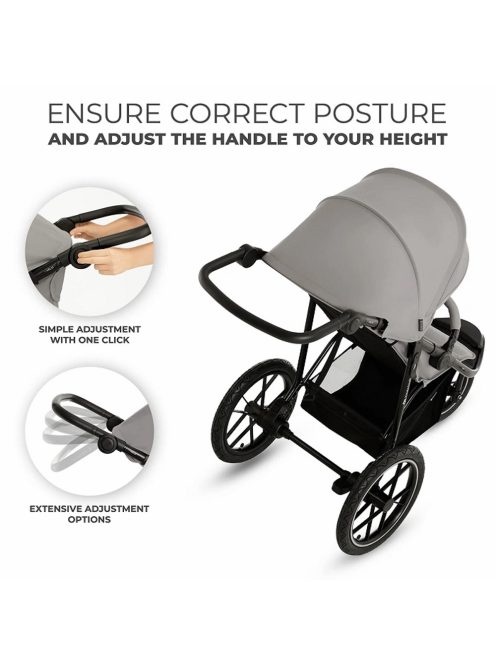 Kinderkraft babakocsi minden terepre Helsi 2 szürke